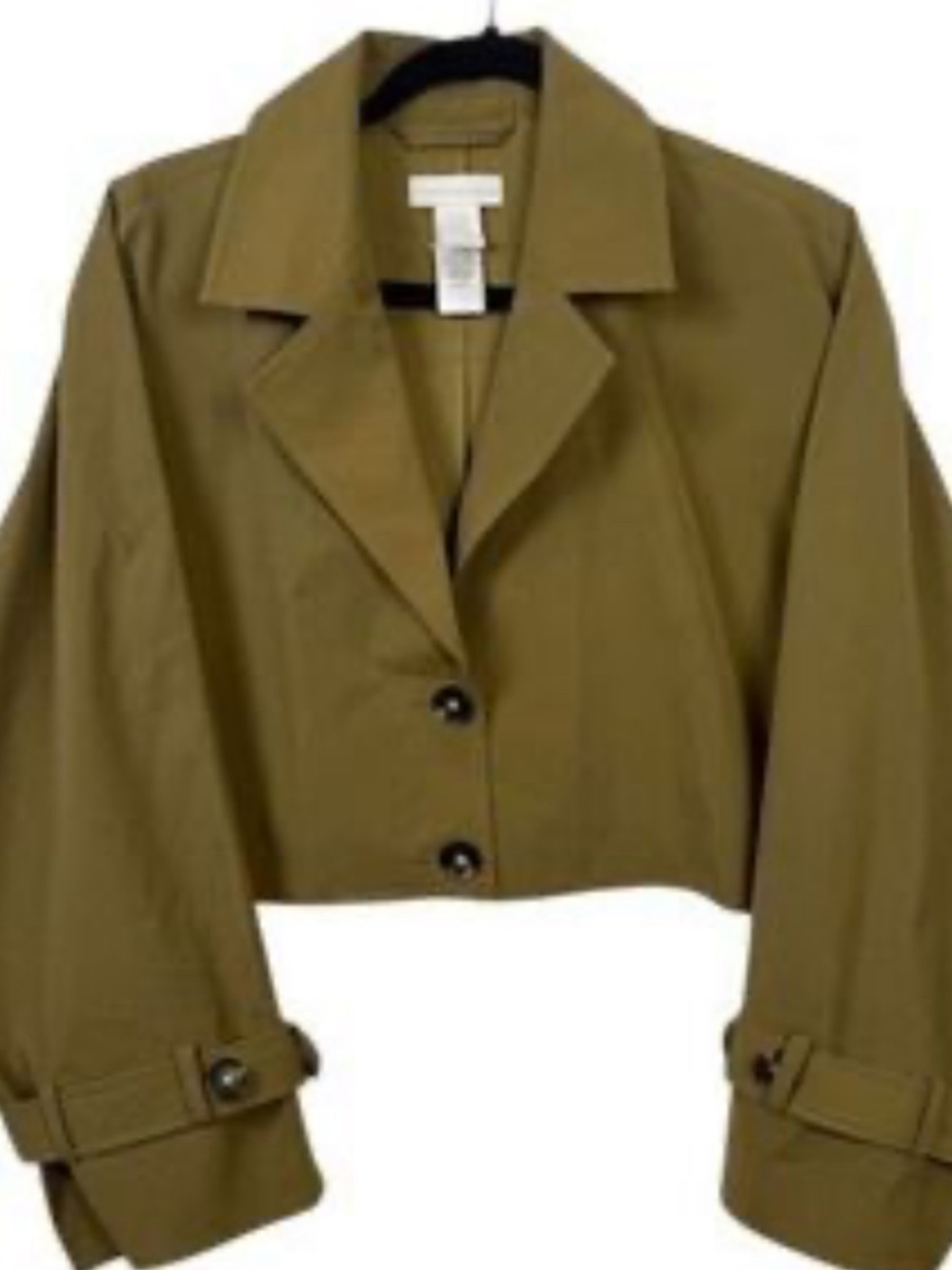 House of Harlow 1960 Cropped Olive Trench Jacket